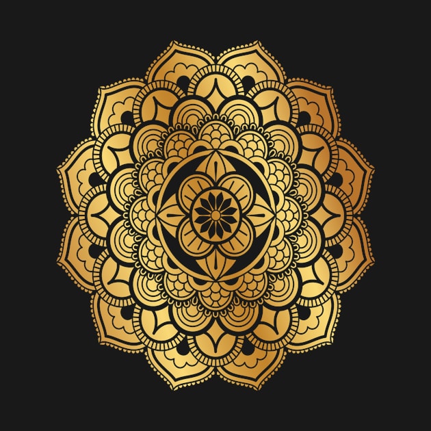 Gold Elegant Mandala by TiiShop