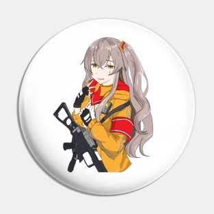 Lady Anime soldier Pin