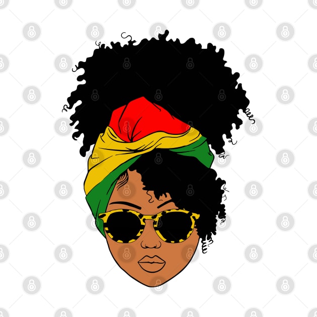 Afro Woman Headscarf Nubian Melanin Popping Black History by LEGO