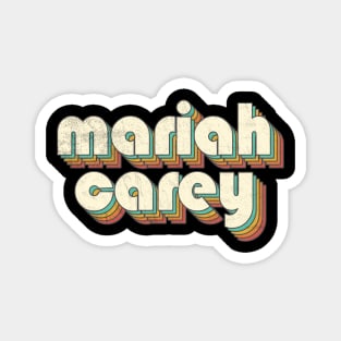 Retro Vintage Rainbow Mariah Letters Distressed Style Magnet