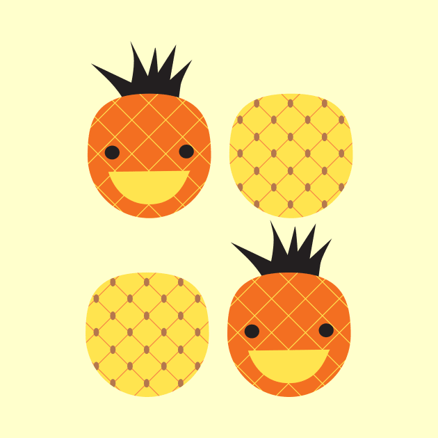 Happy Pineapples I by littleoddforest