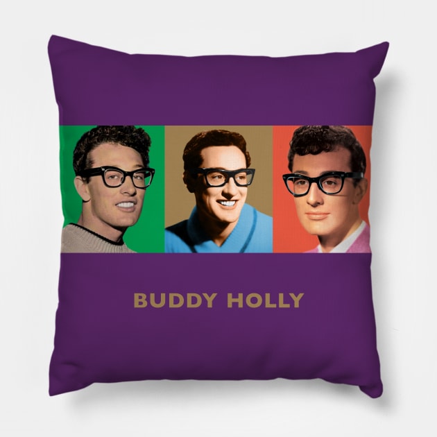 Buddy Holly Pillow by PLAYDIGITAL2020