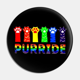 Purride Funny Cat Lovers LGBT Pride Awareness Pin
