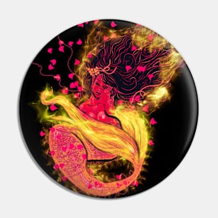 Fire mermaid Pin