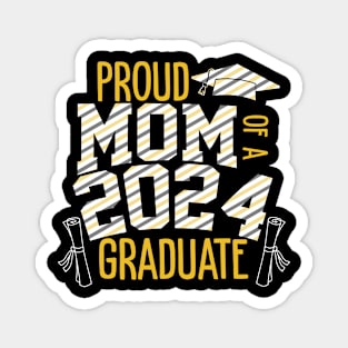 Proud Of Mom 2024 Graduate Senior 2024 Gift For Women Mother day Magnet