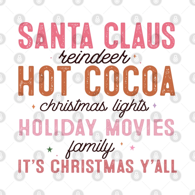 Pink Christmas holiday movie and hot cocoa by MZeeDesigns