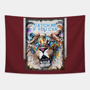 Catch me if you can (roaring lion) Tapestry