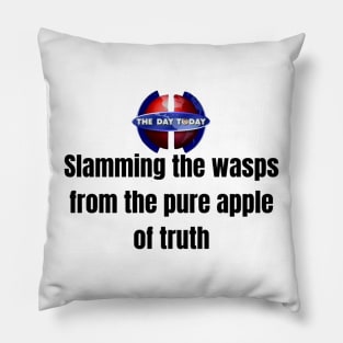 Slamming the wasps The Day Today Pillow