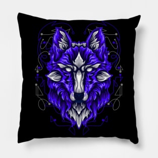 wolf head Pillow