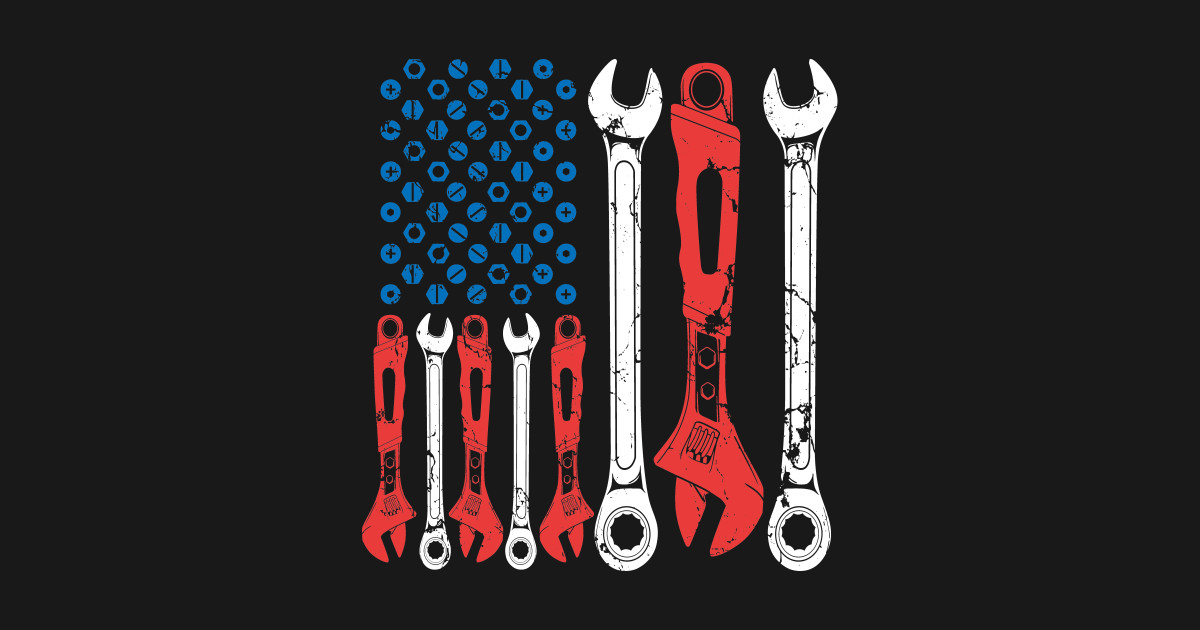 Download USA American Flag Mechanic - Mechanic Flag - Pin ...