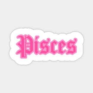 Pisces Zodiac Pink Astrology Aesthetic Magnet