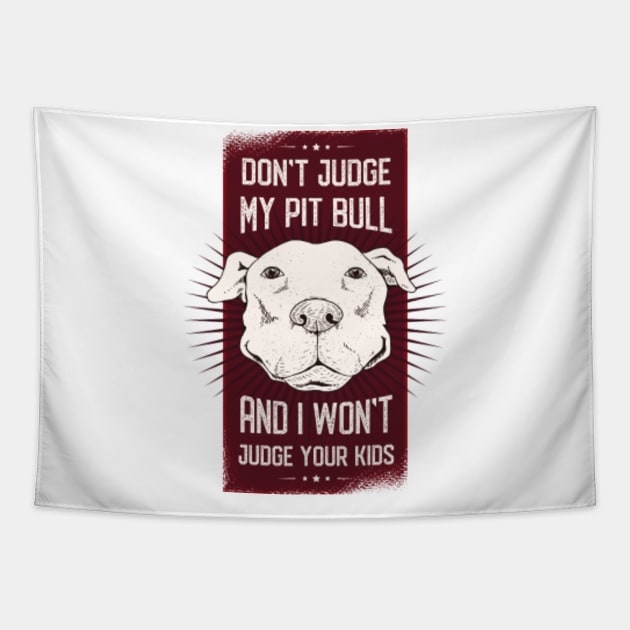 Pit Bull Art Tapestry by OKDave