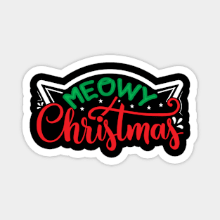 Meowy Christmas Magnet
