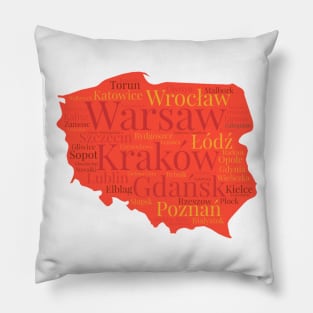 Poland Cities Pillow