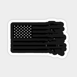 American Flag Guns Magnet