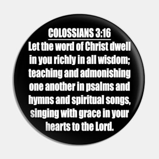 Colossians 3:16 KJV Pin