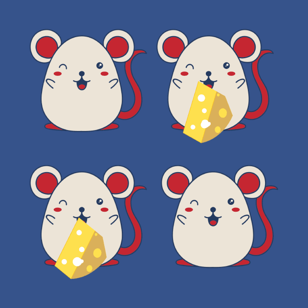 Mouse and cheese pattern by LukjanovArt