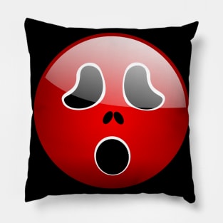 Halloween Scary Red Emoji Pillow