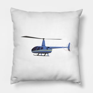 Light Blue and Yellow Helicopter Pillow