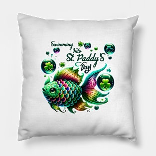 Swimming into st patrick’s day Pillow