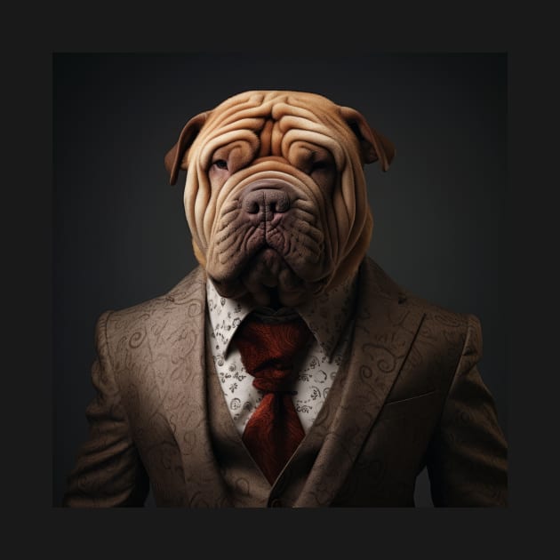 Chinese Shar-Pei Dog in Suit by Merchgard