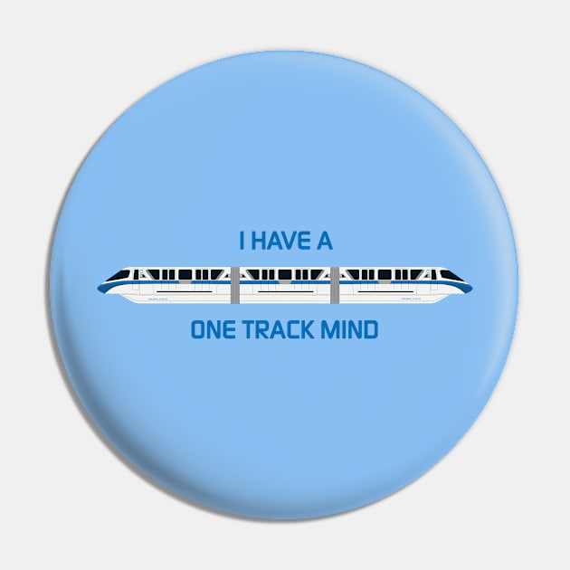 Blue One Track Mind Pin by Enzwell