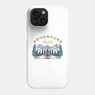 Adventure Awaits - Mountain Camping Phone Case