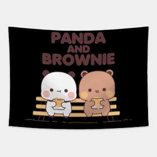 PANDA AND BROWNIE Tapestry