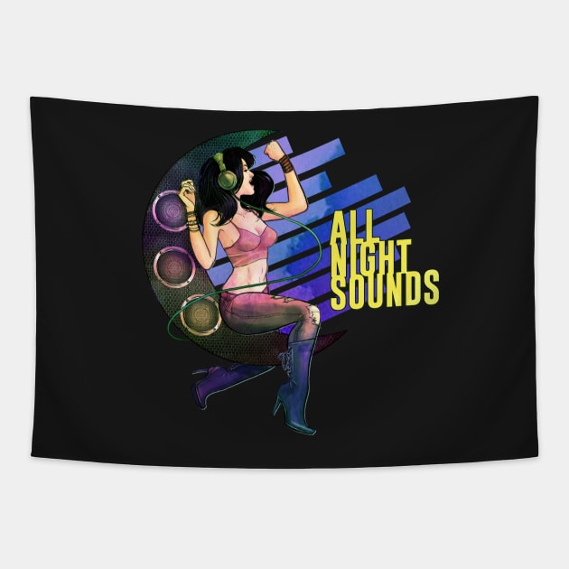 All Night Sounds Rock Out Tapestry by allnightsounds