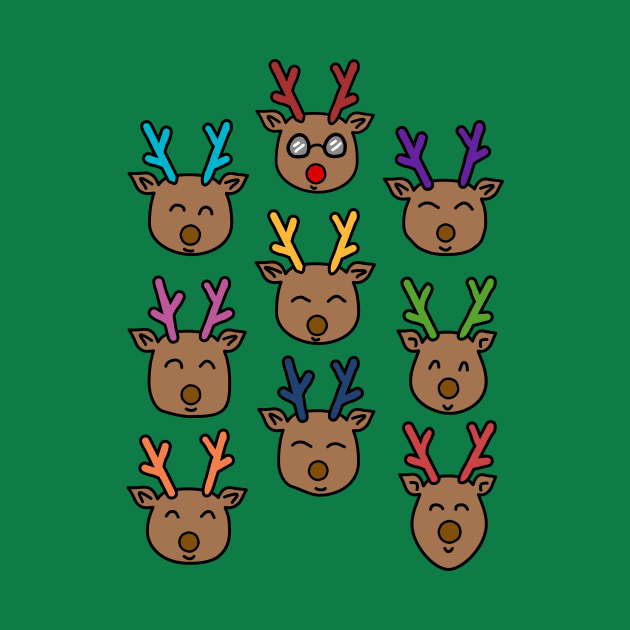 Santa's Reindeer by bluevolcanoshop@gmail.com