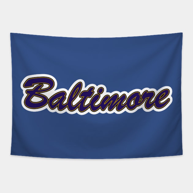 Football Fan of Baltimore Tapestry by gkillerb