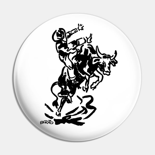 Bucking Bronco Pin by BonzoTee