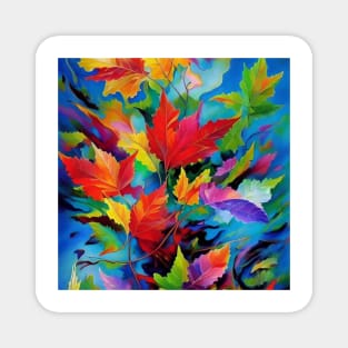 Rainbow Leaves Magnet