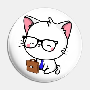 Funny cat is on the way to work Pin