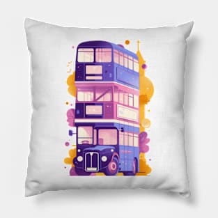 Triple Decker Magical Bus - Fantasy Pillow