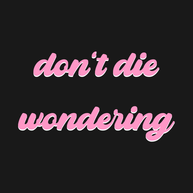 Don't Die Wondering Soft Font (Pink & White) by Graograman