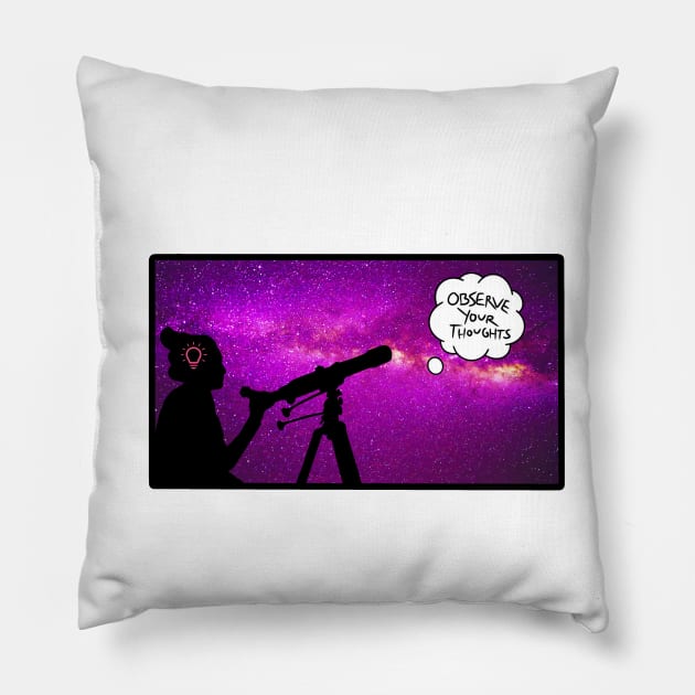 Observe Thoughts Pillow by Nerdpins