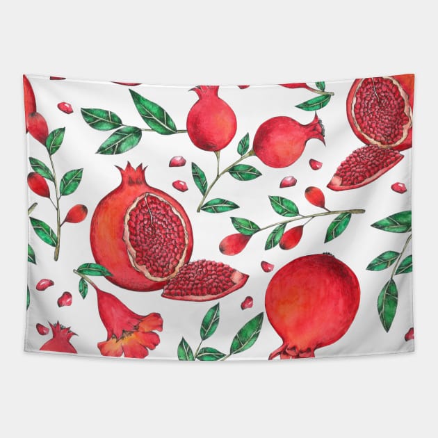 Pomegranate Fruits Tapestry by gronly