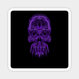 Electroluminated Skull - Purple Magnet