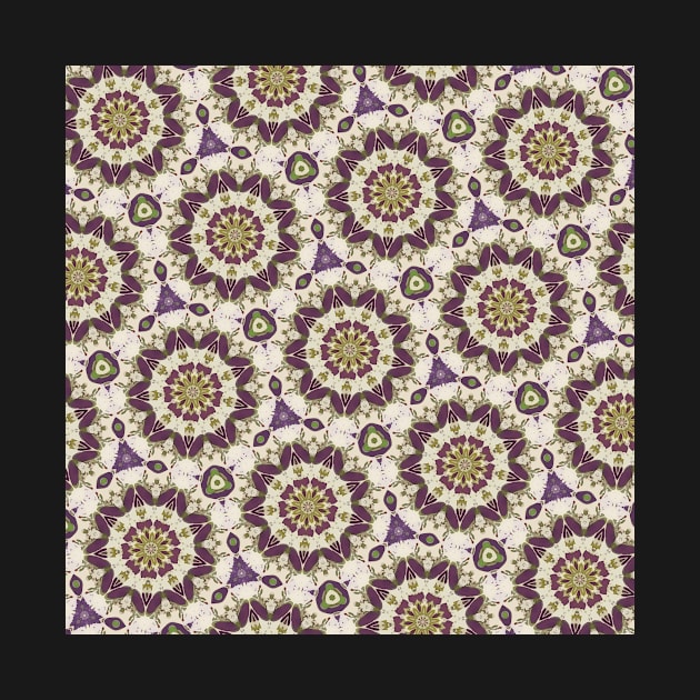 Green and Purple Circular and Triangular Shapes Pattern - WelshDesignsTP003 by WelshDesigns