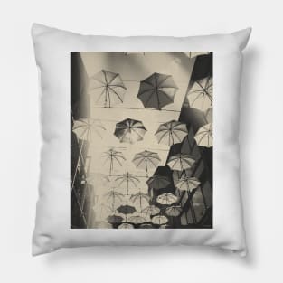 Vintage Dublin Umbrellas Pillow