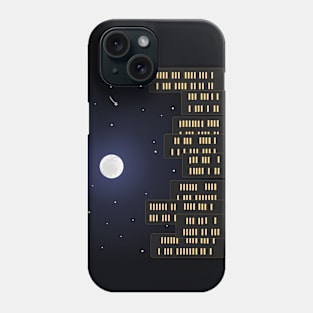 Full moon over the city Phone Case