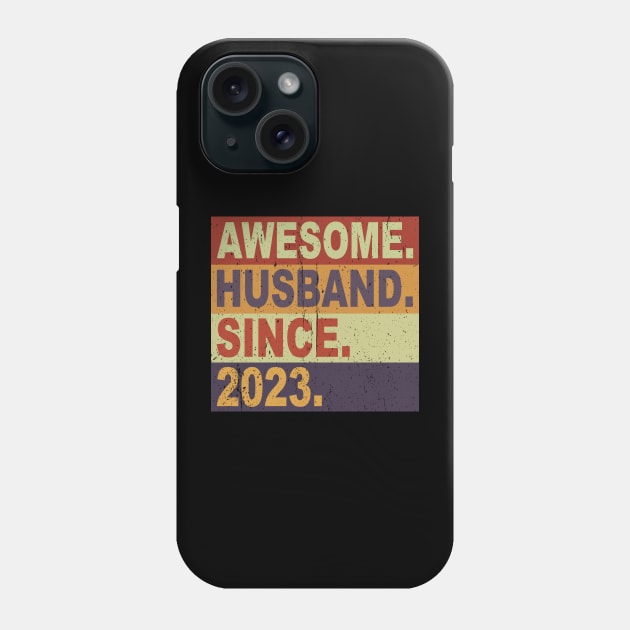 Awesome husband since 2023, First anniversary valentines day Phone Case by Trashow