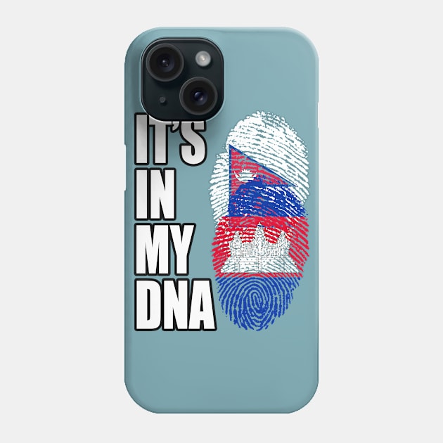 Cambodian And Nepalese Mix DNA Flag Heritage Phone Case by Just Rep It!!