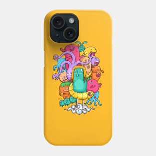 Funny monster doodle Phone Case