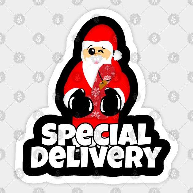 Special Delivery Naughty Santa Dildo Sex Toy Naughty Santa Autocollant Teepublic Fr