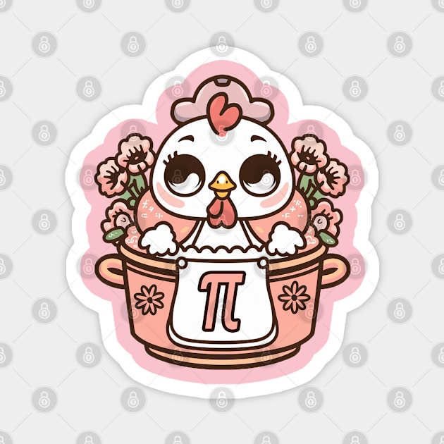 Chicken Pot Pi Magnet by Moulezitouna