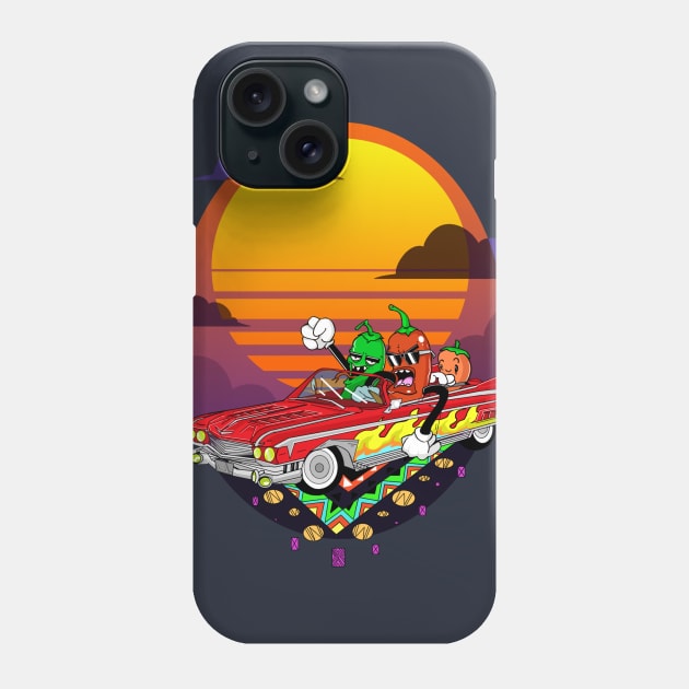 Sunset peppers Phone Case by Static Box Media