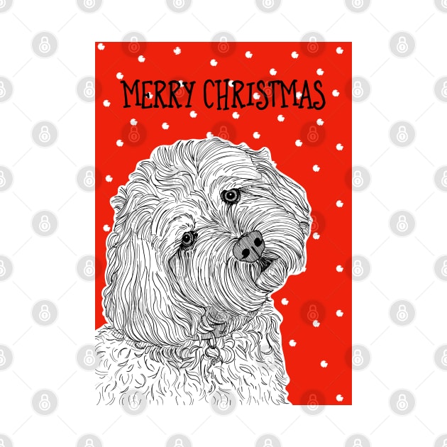 Cockapoo Christmas Greeting by AdamRegester