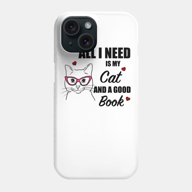 Cats and Books, Cat Lover, Book Lover Phone Case by sockdogs